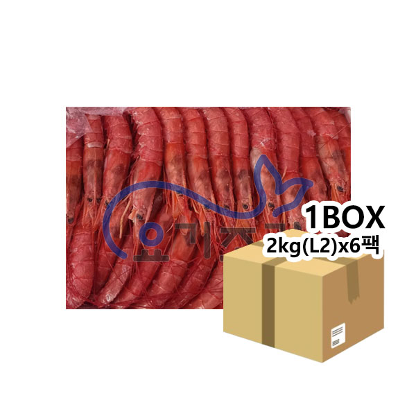 해성 아르헨티나 홍새우  L2 2kg x 6 (팩당 31,200원)